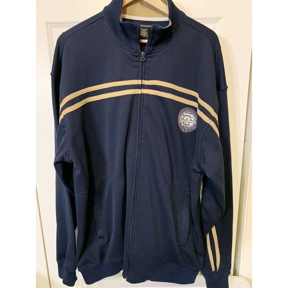 Vtg Marithe Francois Girbaud Embroidered Full Zip Jacket Men’s Sz XL Blue‎ Tan - Picture 3 of 10